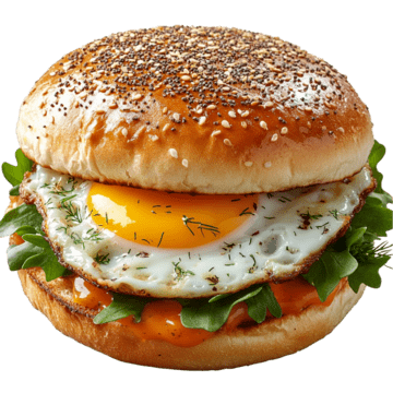 ساندوتش برجر بيض