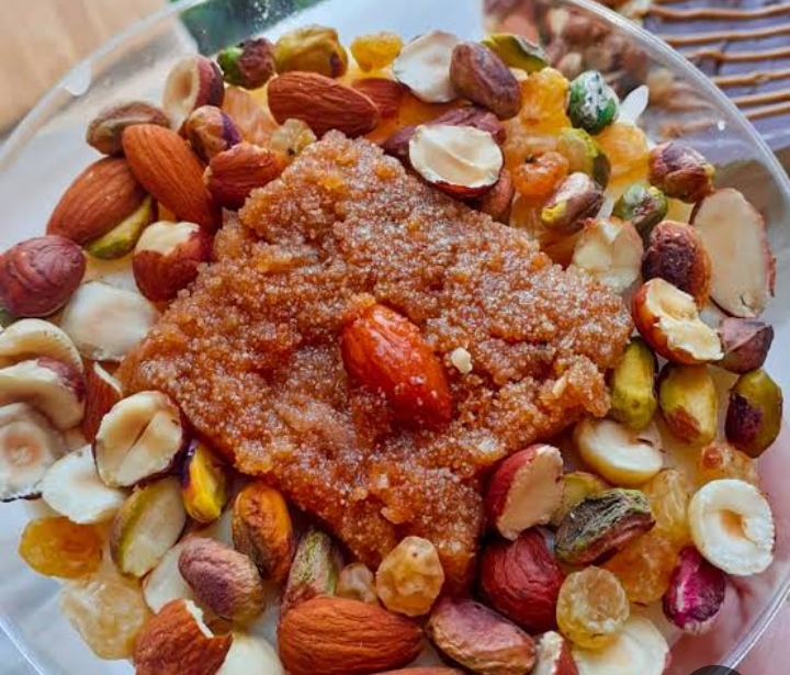 رز بلبن قشطه مكسرات