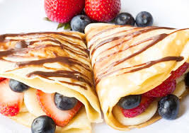 كريب حلو فواكة نوتيلا