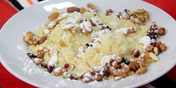 كسكسي + سمنه بلدي+ لبن